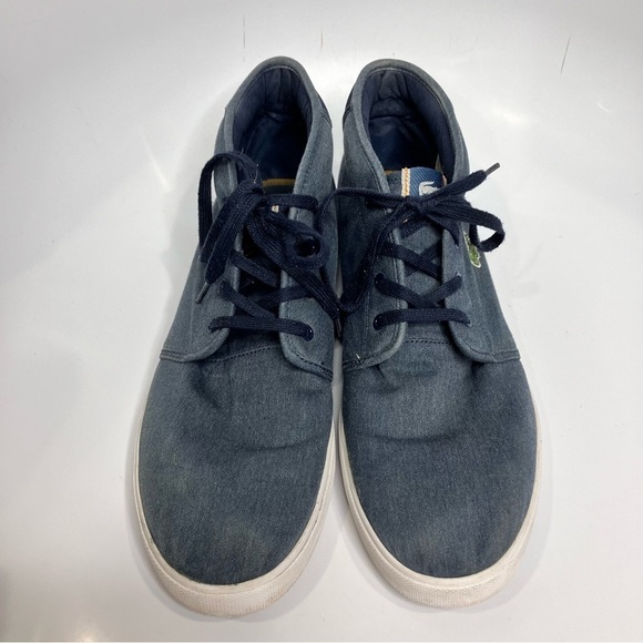 Lacoste Ampthill blue canvas sneakers size 12 - Picture 3 of 10
